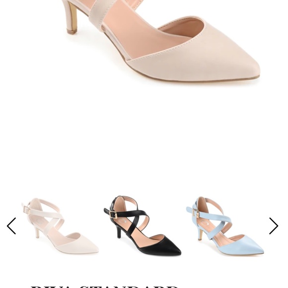 NWT Journee Riva Kitten Heels in Nude - 8.5 - Picture 2 of 2